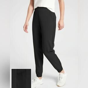 Athleta Textured Brooklyn Jogger Athletic Ankle Pants Black Size 4